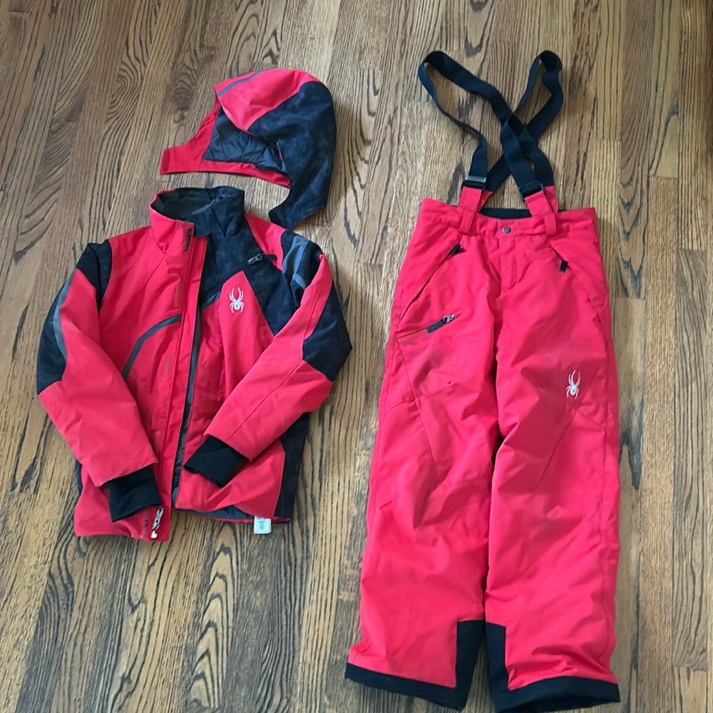 Boys size 14 Spyder ski-pants and matching ski jacket
